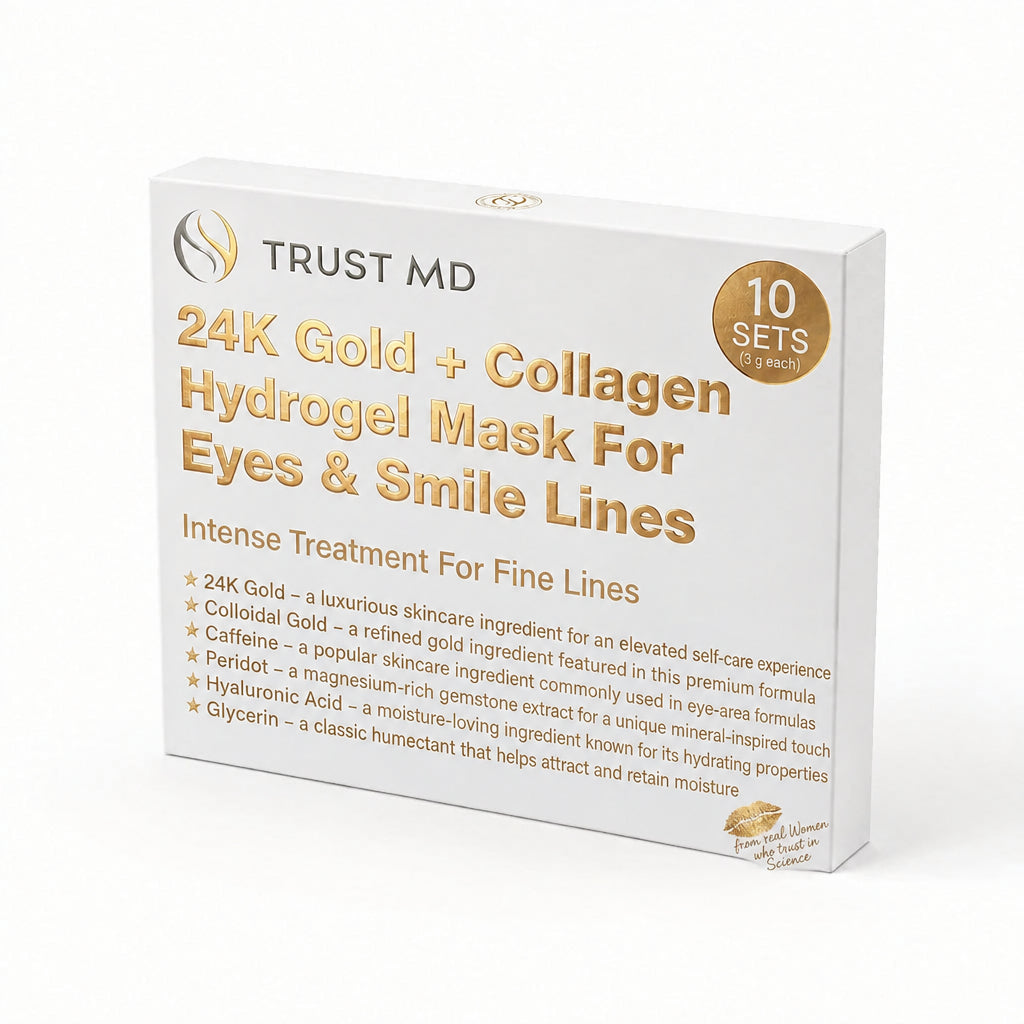 24K Gold + Collagen Hydrogel Mask Treatment For Eyes and Smile Lines